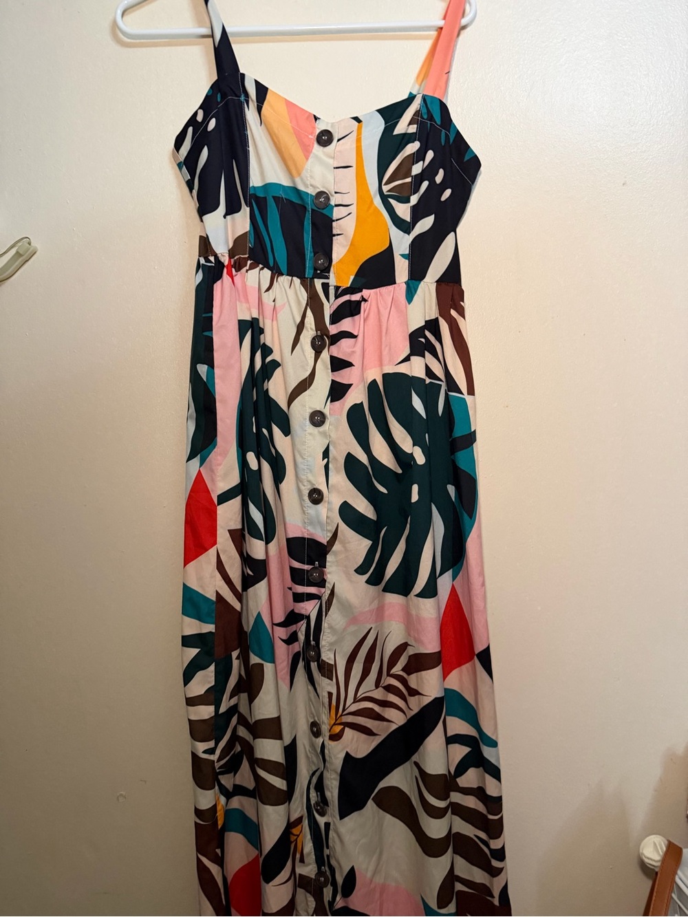 Girls Multicolor Tropical Print One-Piece Dress